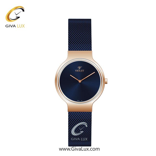 ساعت مچی اورجینال زنانه ویولت VIOLET رزگلد | سرمه ای| سرمه ای| کد رفرنس 0568/2